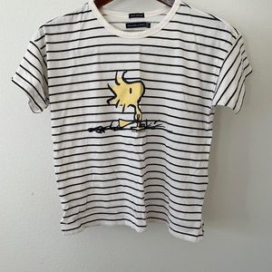 abercrombie & fitch woodstock striped graphic tee